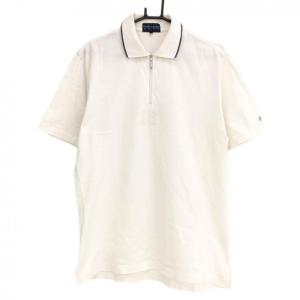 パーリーゲイツ 半袖ポロシャツ 白 ハーフジップ...の商品画像