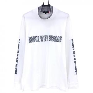 パーリーゲイツ 長袖ハイネックシャツ アイボリー×ライトグリーン