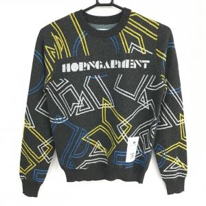 超美品】マークアンドロナ セーター 白×ブルー 総柄 スカル ニット