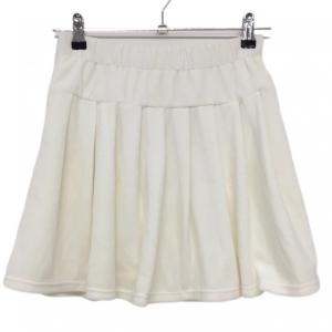 adabat（アダバット） キュロットスカート 白 無地 ロゴプリント