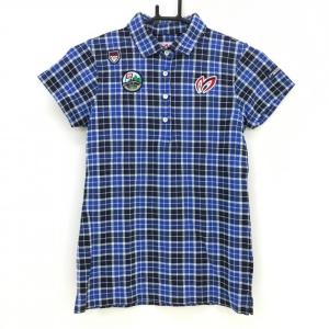 ZOY（ゾーイ） 半袖ポロシャツ 白×ピンクレッド リーフ柄 袖ロゴ