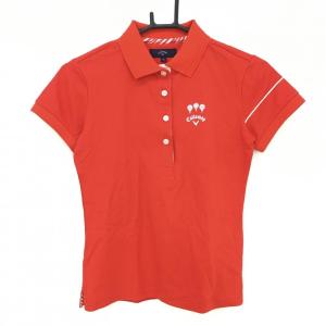 Callaway（キャロウェイ） 半袖ポロシャツ ピンク×白 チュニック丈 襟