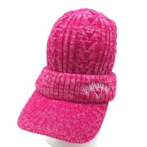 新品】マークアンドロナ ニット帽 ピンク ウール混 FREE ゴルフウェア