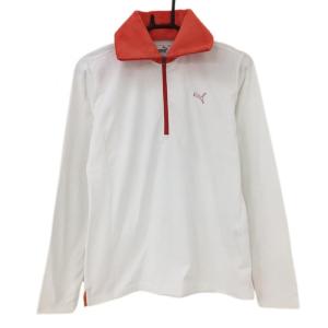 CPG GOLF 【新品】CPG 長袖ポロシャツ 白 ロゴ地模様 斜めストライプ調