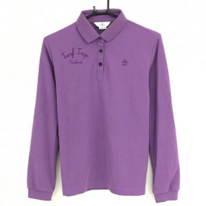 23区GOLF 23区ゴルフ 長袖ポロシャツ レッド×ネイビー 襟ライン