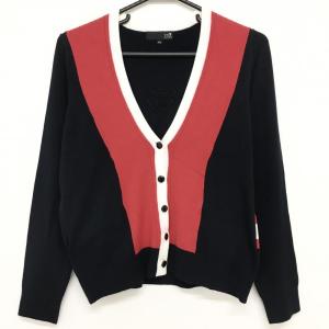 St ANDREWS 【超美品】セントアンドリュース ニットカーディガン 黒×白