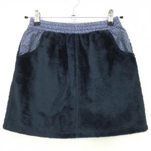 美品】トミーヒルフィガー ニットスカート ネイビー 総柄 サイド 