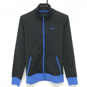 【超美品】ナイキ ジャケットブルゾン ダークグレー×ブルー サイドメッシュ レディース L ゴルフウェア NIKE／25%OFF価格