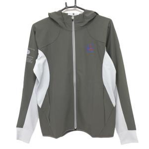 美品】ラッセルノ ジップパーカー 黒×白 ルチャマスク 袖異素材ライン