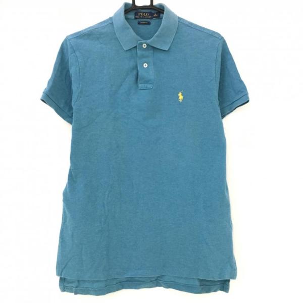 ポロラルフローレン 半袖ポロシャツ ブルーグリーン コットン100％  メンズ M ゴルフウェア R...