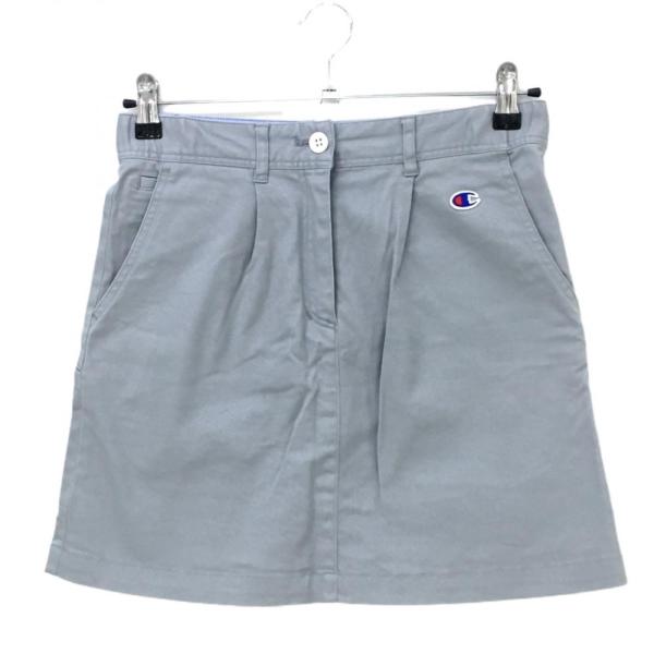 チャンピオン スカート グレー ロゴワッペン ストレッチ  レディース MEDIUM ゴルフウェア ...