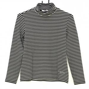 Callaway（キャロウェイ） 長袖ハイネックシャツ 白×ネイビー ボーダー