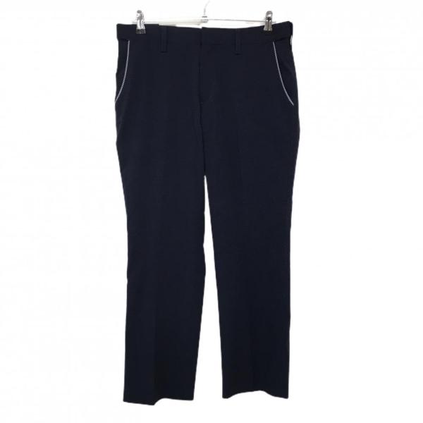 カッターアンドバック パンツ ネイビー サッカー生地 一部チェック柄 バックロゴ メンズ 80-84...