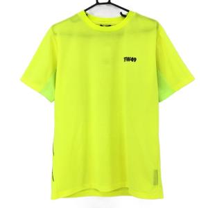 ティーエフダブリュー 半袖ポロシャツ イエロー 背面切替 ロゴ黒  