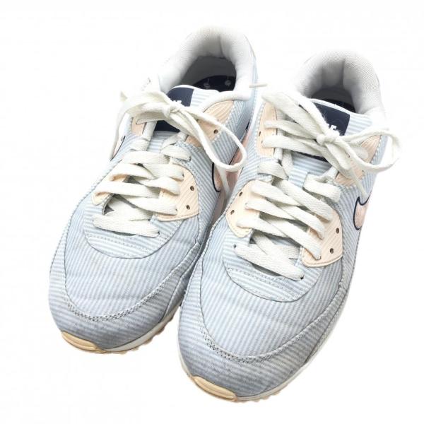 ナイキ ゴルフシューズ ライトブルー×ピンク ストライプ CZ2435-424 エアマックス90 ス...