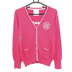 ジーフォア ゴルフウェア レディース カーディガン セーター ピンク adidas（アディダス） ニットカーディガン ピンク adipure アクリル混