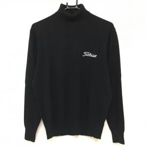 新品】タイトリスト タートルネックセーター 黒 カシミヤ100 新品】タイトリスト タートルネックセーター 黒 カシミヤ100