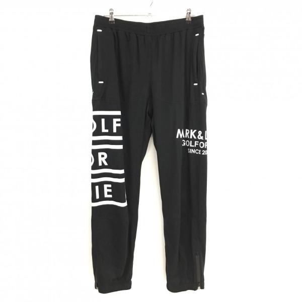 【超美品】マークアンドロナ パンツ 黒×白 裏メッシュ レイン兼用 ストレッチ メンズ 50(XL)...