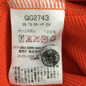 ルコックゴルフ 半袖ポロシャツ オレンジ×ライ...の詳細画像5