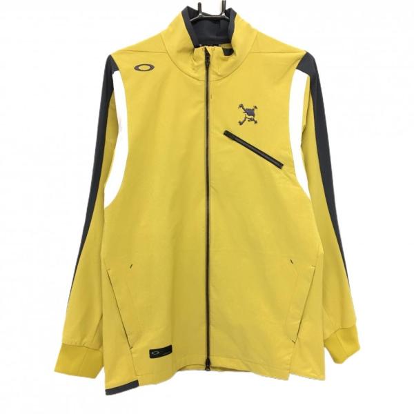 【新品】オークリー ジャケット イエロー×グレー 耐久撥水　ストレッチ UPF50 メンズ L ゴル...