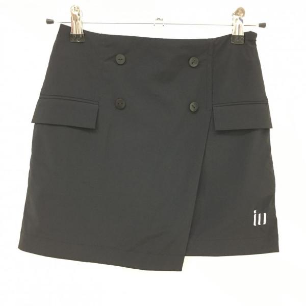 【新品】イオアーバンゴルフ スカート 黒 前ボタン 内側インナーパンツ レディース XS ゴルフウェ...