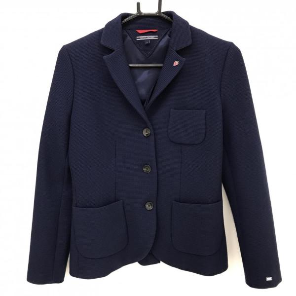 【美品】トミーヒルフィガー テーラードジャケット ネイビー イチゴピン レディース 4(L) ゴルフ...