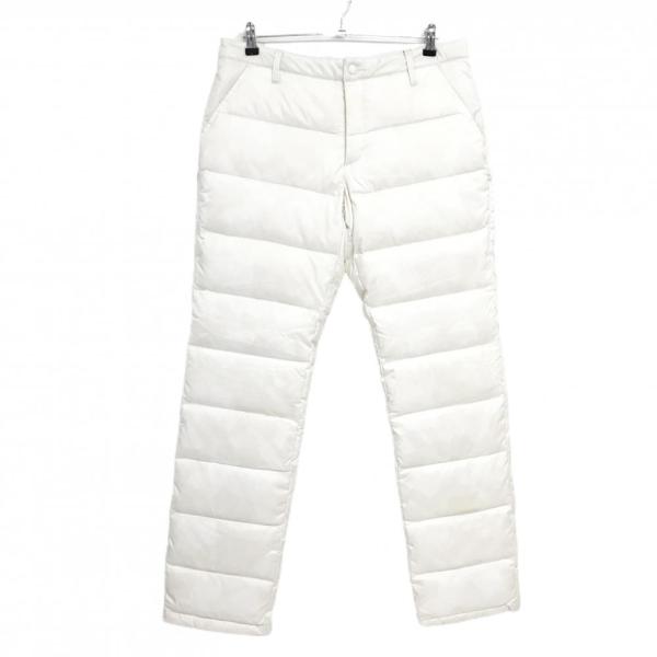 【新品】キャロウェイ ダウンパンツ 白×アイボリー 総柄 保温 撥水 メンズ LL ゴルフウェア C...