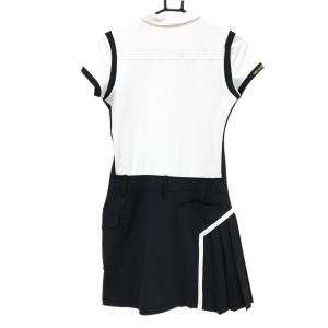 【超美品】ルコック 半袖ワンピース 白×黒 一...の詳細画像1