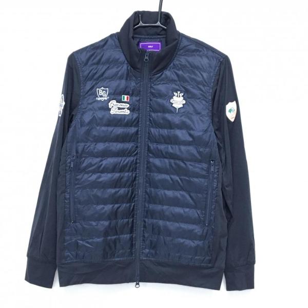 ビームスゴルフ 切替ダウンジャケット ネイビー ロゴワッペン 身頃ダウン ダウン80％ レディース ...