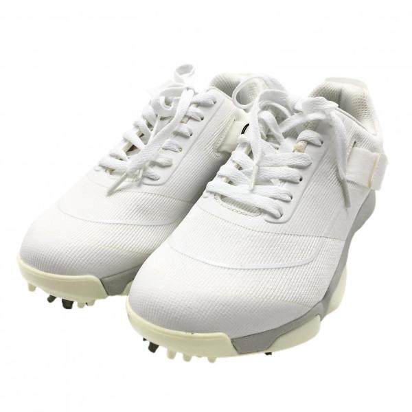 【新品】デサント ゴルフシューズ 白 DQ1TJA01 BMZインソール スパイクレス 底面黄変 レ...