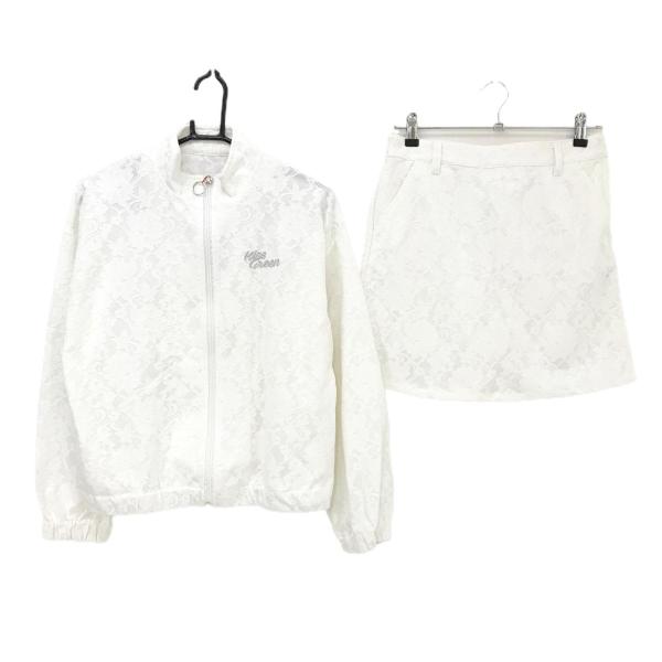 【新品】キスオンザグリーン 上下セット(ブルゾン×スカート) 白 レース  レディース 3(L) ゴ...