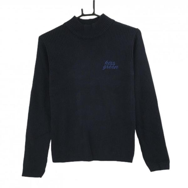 【新品】キスオンザグリーン ハイネックセーター ネイビー ニット アクリル100％ レディース F ...