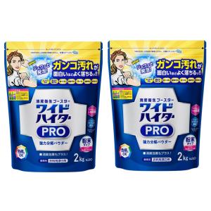 ２個 ワイドハイターPRO強力分解パウダー (ワイドハイタークリアヒーロー) 衣類用漂白剤 粉末 2kg　計量スプーン付き コストコ｜reonstyle