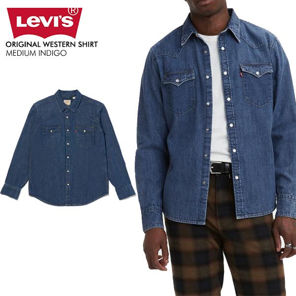 Levi's リーバイス 85744-0041 デニムシャツ 長袖シャツ ウエスタンシャツ レギュラ...