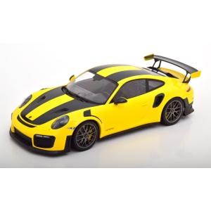 ミニチャンプス 1/18 ポルシェ 911 991/2 GT2 RS ヴァイサッハ パッケージ シルバー マグネシウム リム 2018 イエロー 300台限定