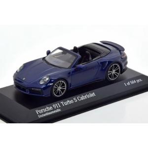 ミニチャンプス 1/43 ポルシェ 911 992 ターボ S カブリオレ 2020 ダークブルーメ...
