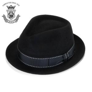 ハット つば広ハット メンズ 秋冬 中折れ帽子 フェルトハット 中折れ