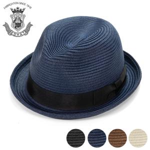 ストローハット メンズ レディース 夏 ハット 帽子 中折れハット