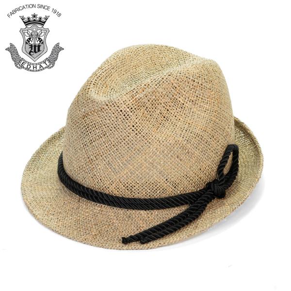 ストローハット メンズ チロリアンハット 帽子 ハット EDHAT エドハット つば 短い 日本製 ...