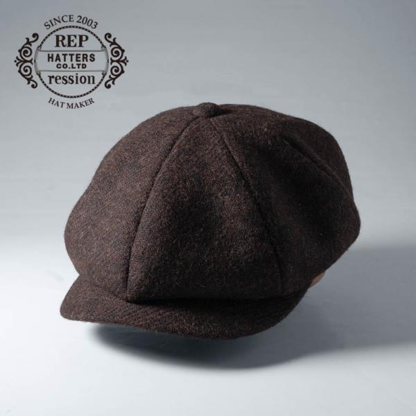 ハリスツイード キャスケット メンズ 秋冬 ウール100％ ツイード 帽子 REPRESSION H...