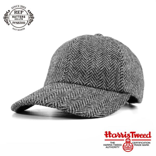 HARRIS TWEED ハリスツイード キャップ 日本製 メンズ 秋冬 ツイード 帽子 ヘリンボー...
