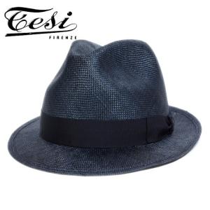 tesi（テシ） ストローハット メンズ ショートブリム イタリア