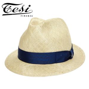 tesi（テシ） ストローハット メンズ ショートブリム イタリア