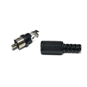 RCA Male Plug Black RCA...の詳細画像1