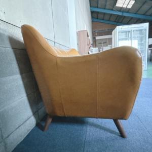 【中古】レザー 2人掛けソファー ワイドソファ...の詳細画像4