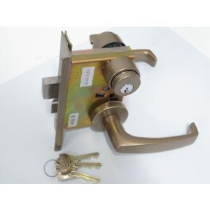 ゴール社製レバーハンドル錠 P-LX-5 BU80A 64x40 10R 表側シリンダー内側サムター...