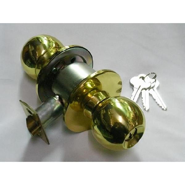 SKQロック錠(ユニロック錠)金ピカ色 SKQ-G26両面シリンダー3本カギ付 バックセット60ミリ...