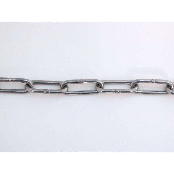 SUS304 ステンレスチェーン 小判鎖 3mm ST-3（メートル売りです）