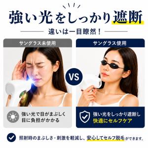 脱毛 サングラス メガネ 遮光 ゴーグル アイガードの詳細画像1