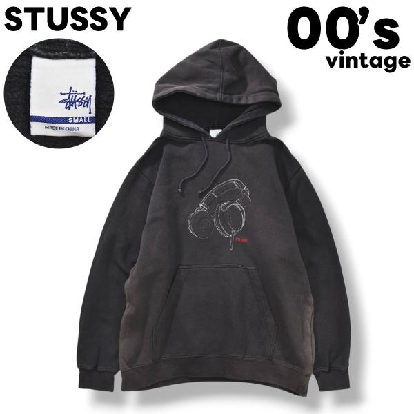 00s ヴィンテージ オールド ステューシー OLD STUSSY ヘッドフォン エンボス ロゴ パ...